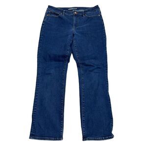 Lands End Women's‎ Size 12 Blue Mid Rise Straight Leg Jeans